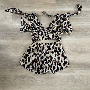 Matching animal print set